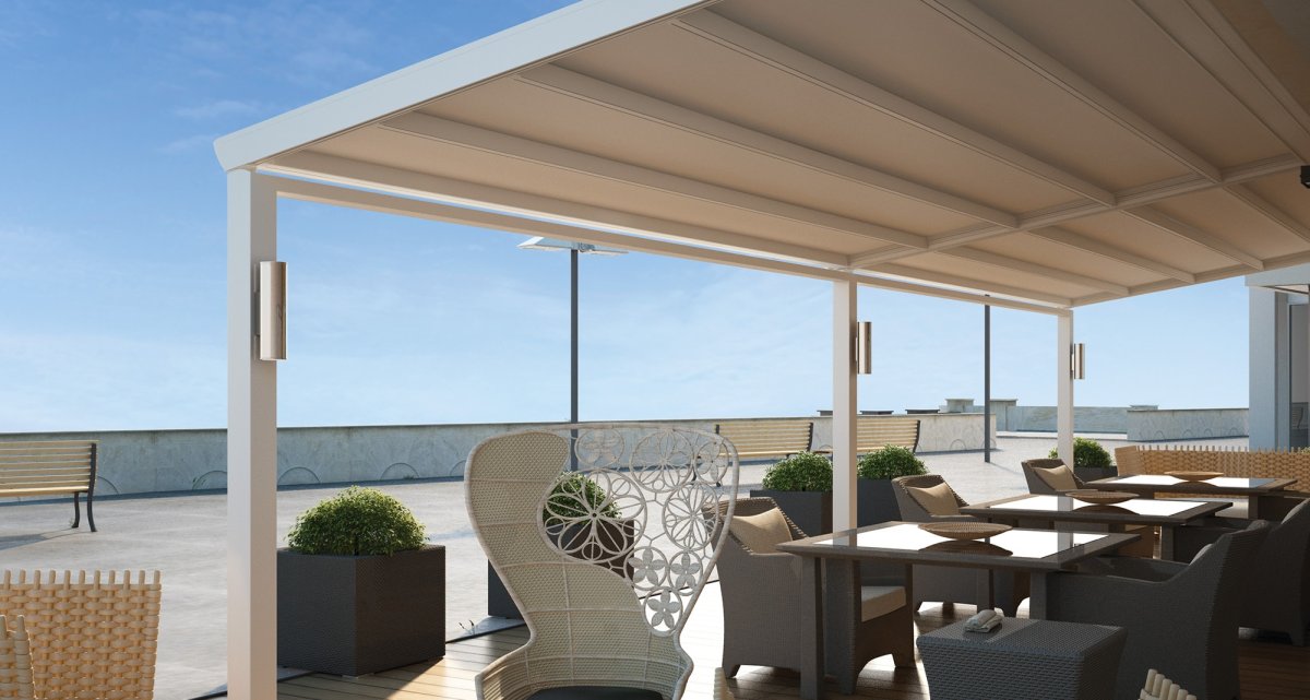 Hella Sintesi retractable pergola