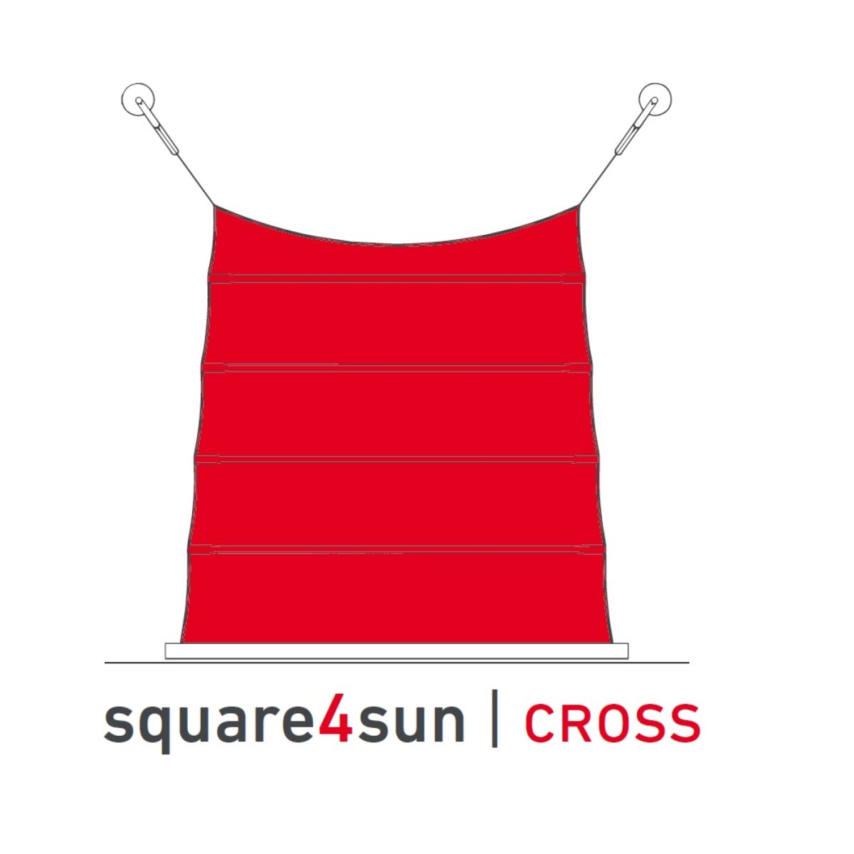 C4Sun Square Cross sun sail
